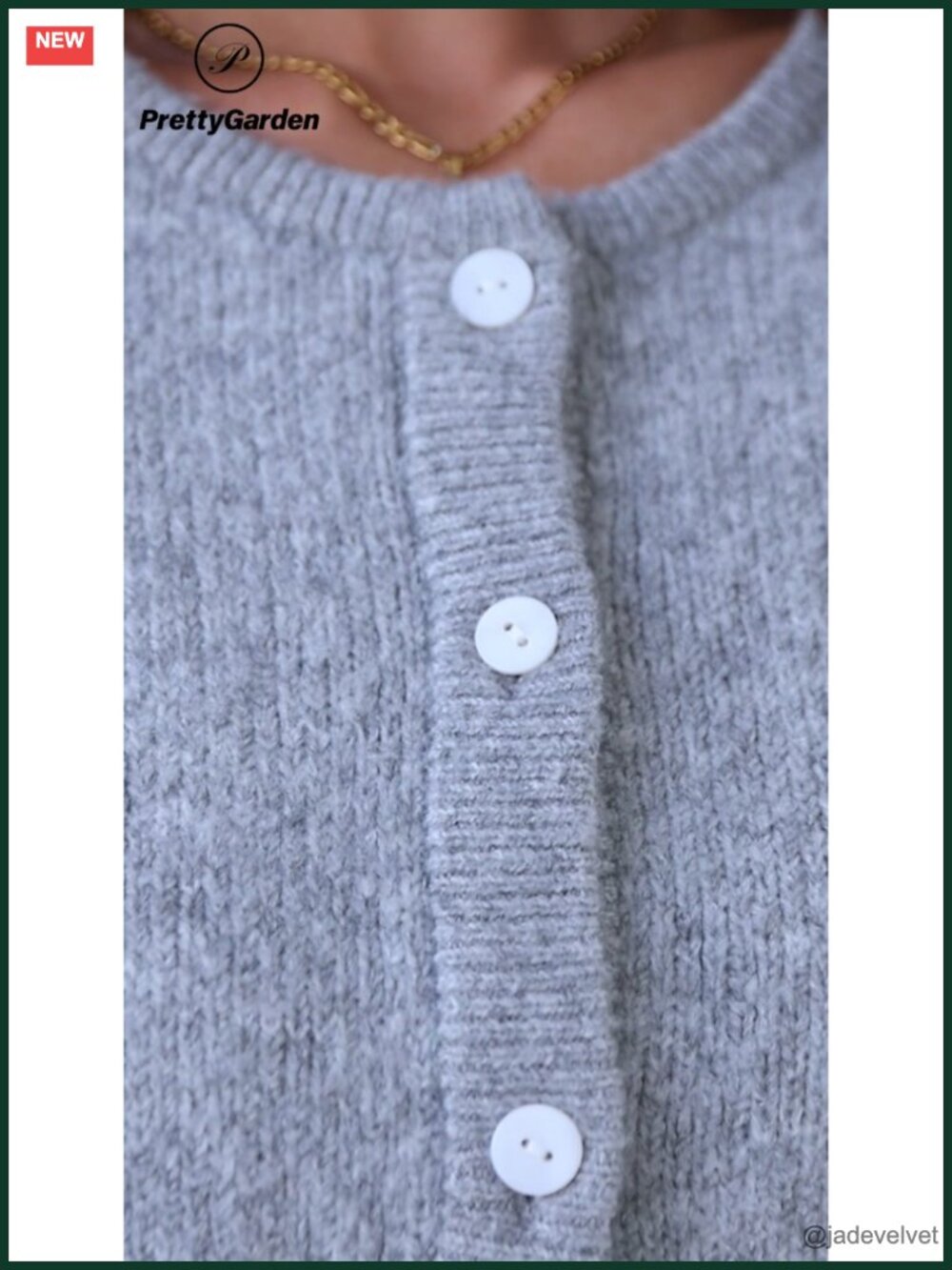 Crewneck Button Down Chunky Cardigan Sweater Open Front Long Sleeve Lightweight - Picture 7 of 7